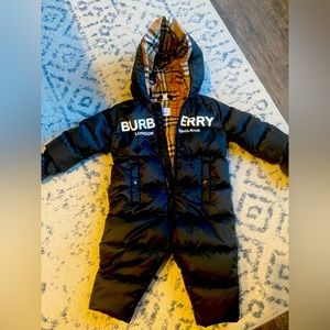 NWOT BURBERRY Quilted Snowsuit 18m